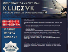 Tablet Screenshot of pogotowiezamkowe24h.pl